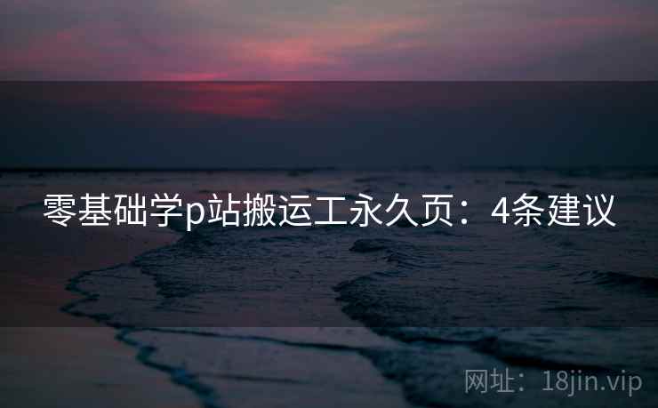 零基础学p站搬运工永久页：4条建议